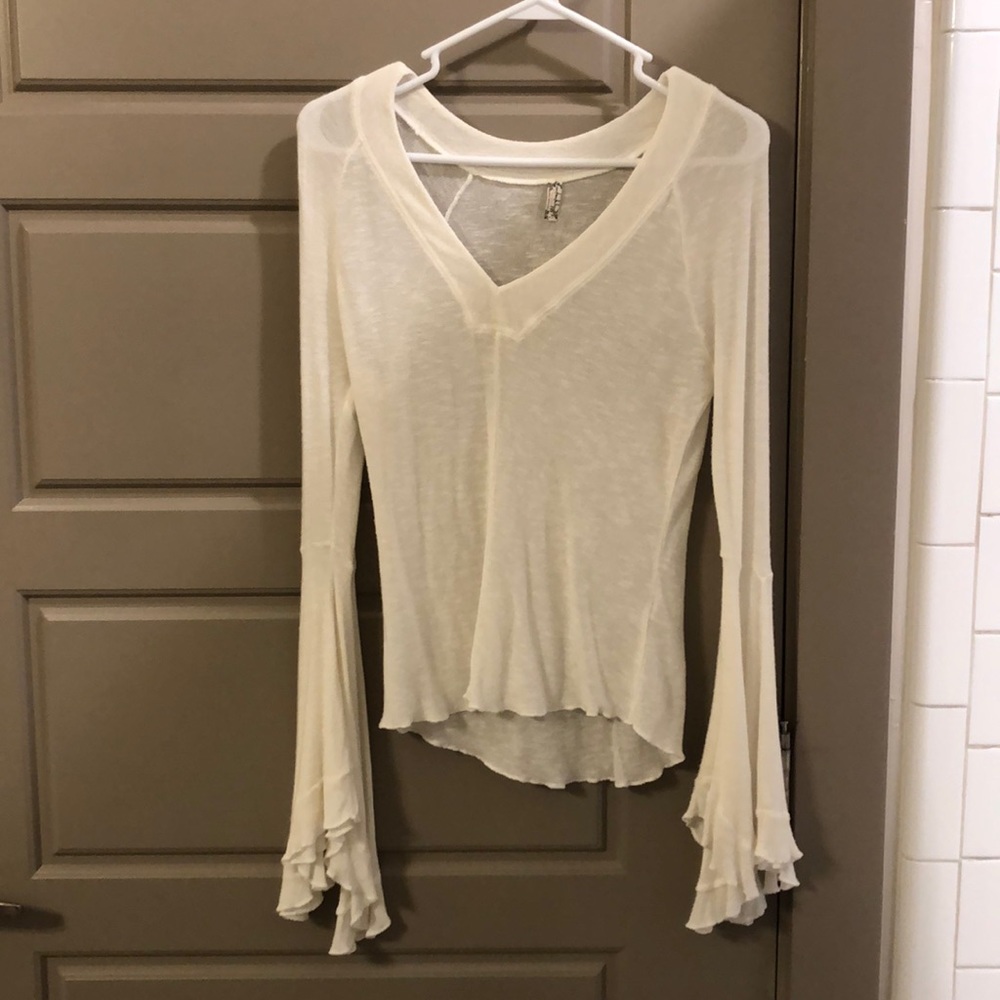 Free People float sleeve blouse